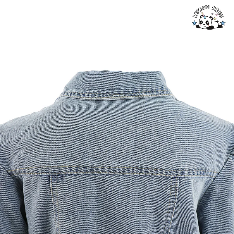 LEZONKIDS - Customizable Spring Autumn Denim Breathable Sets Jacket Skirts Girls Clothing Sets for 2-14T